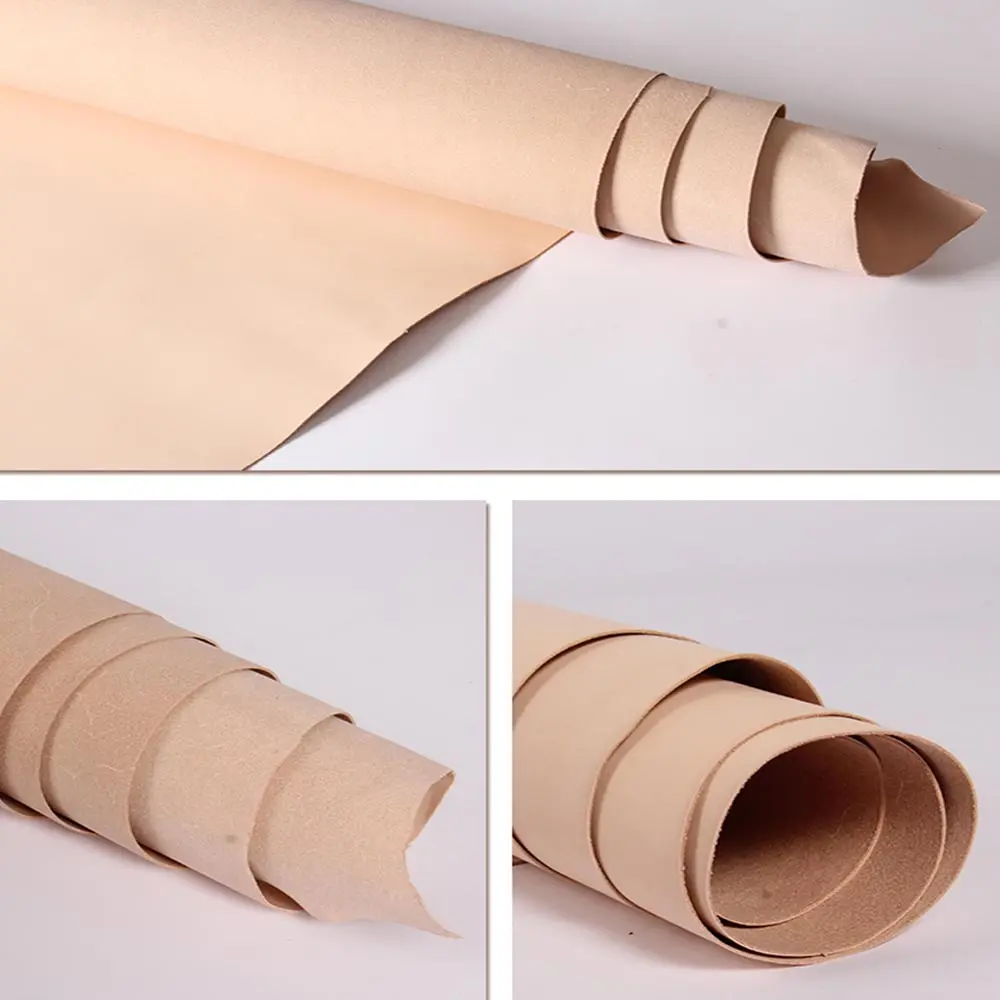 Leather craft Carving Tooling dying Vegetable Tanned Leather Piece Veg tan Genuine Cowhide First Layer Full Grain Material skin leather material