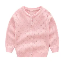 Детская одежда для мальчиков и девочек, вязаный кардиган, свитер, детская однотонная одежда из хлопка для новорожденных, верхняя одежда, свитера