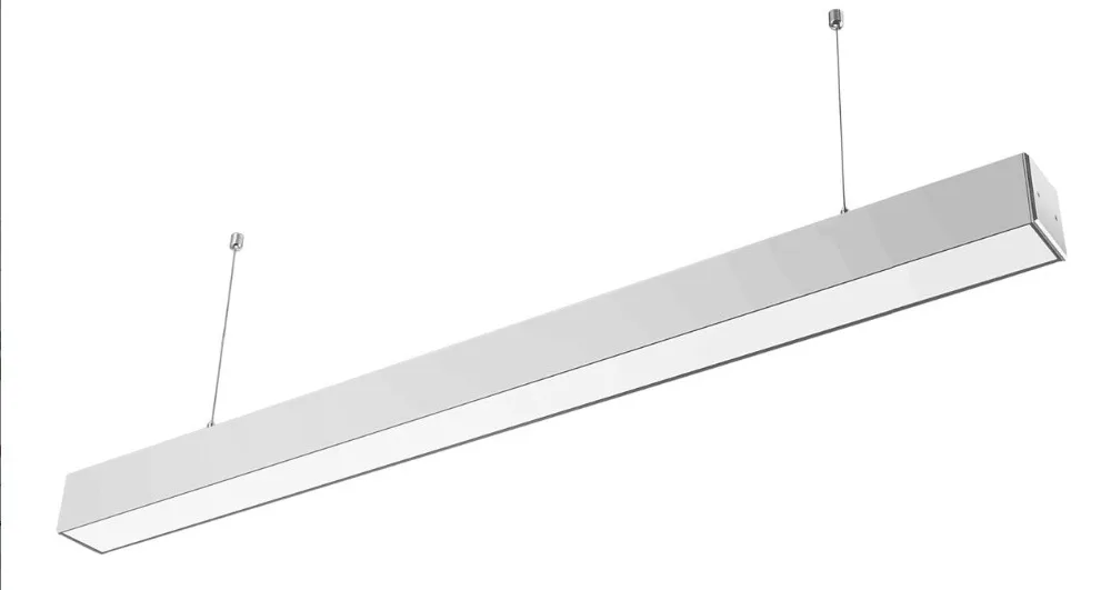 Luminária de Escritório o Envio Gratuito de Luminária de Escritório Ip40 Seamless Acopláveis Lâmpada Linha 30 w Linkable Suspenso Luminária Pendente Levou Luz Linear 4 IP40 seamless acopláveis lâmpada linha 30 w