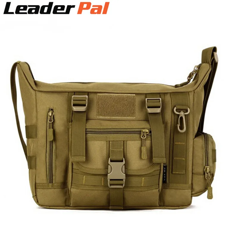 

Hot A4 Molle Military Shoulder Schoolbag Medium Big Men Messenger Bags Travel Camera 14 Inch Laptop CrossBody Sling Shoulder Bag