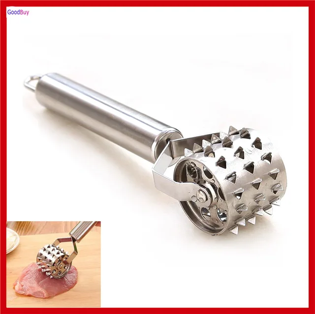 New Stainless Steel Baking Pizza Roller Needle Pin Hole Punch Meat