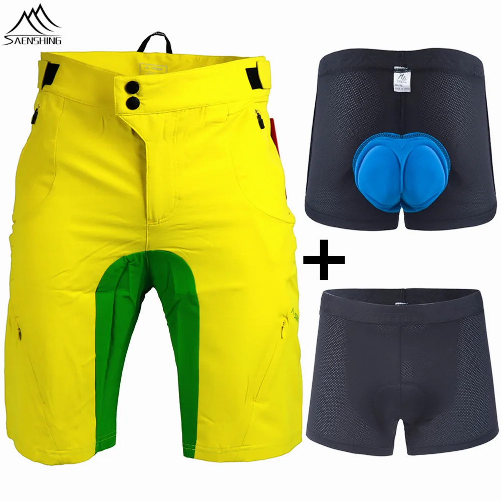 Buy SAENSHING Cycling Shorts Men+Gel Padded Bike
