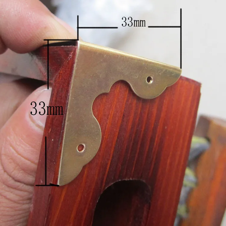 

10Pcs 33*33mm Antique Jewelry Box Corner Foot Wooden Case Corner Protector Bronze Tone Flower Pattern Carved Metal Crafts
