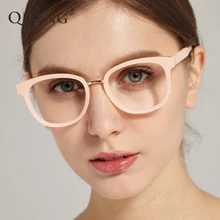 QIFENG Модные оптические женские очки компьютерные очки оправа для очков, при близорукости женские прозрачные линзы QF116