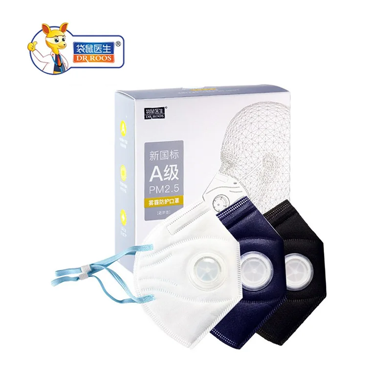 

3 Pcs/Lot DR.ROOS haze protective face mask Portable Cycling PM2.5 Anti-haze Anti-Dust Foldable Facial Protective Masks Unisex