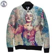 2017 Mr.1991INC Hot Fashion Classic model Men/women 3d jacket funny print Monroe Clap Your Hands Say Yeah lovely jacket autumn c