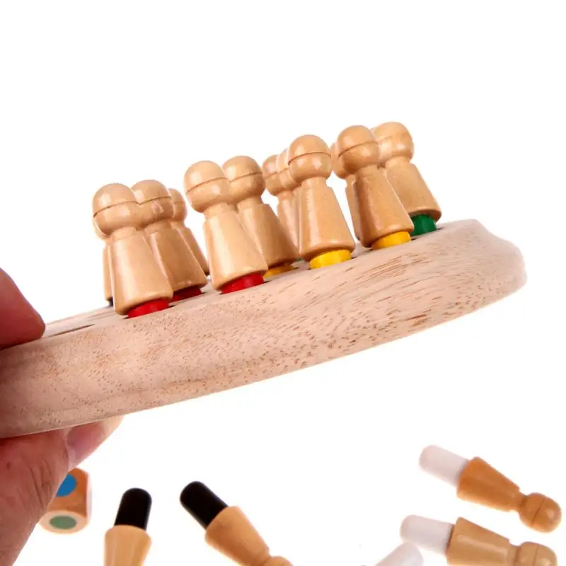 Детские деревянные шахматные палочки с памятью, детские развивающие игрушки Монтессори, семейные вечерние игрушки