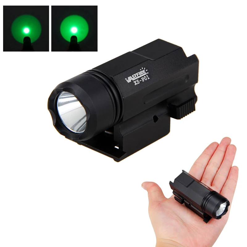 

Led Gun Light 1000LM XPE Q5 Green Tactical 150yard Hunting Flashlight high-low-SOS Torch Weaver Picatinny Mount Weapon Lights