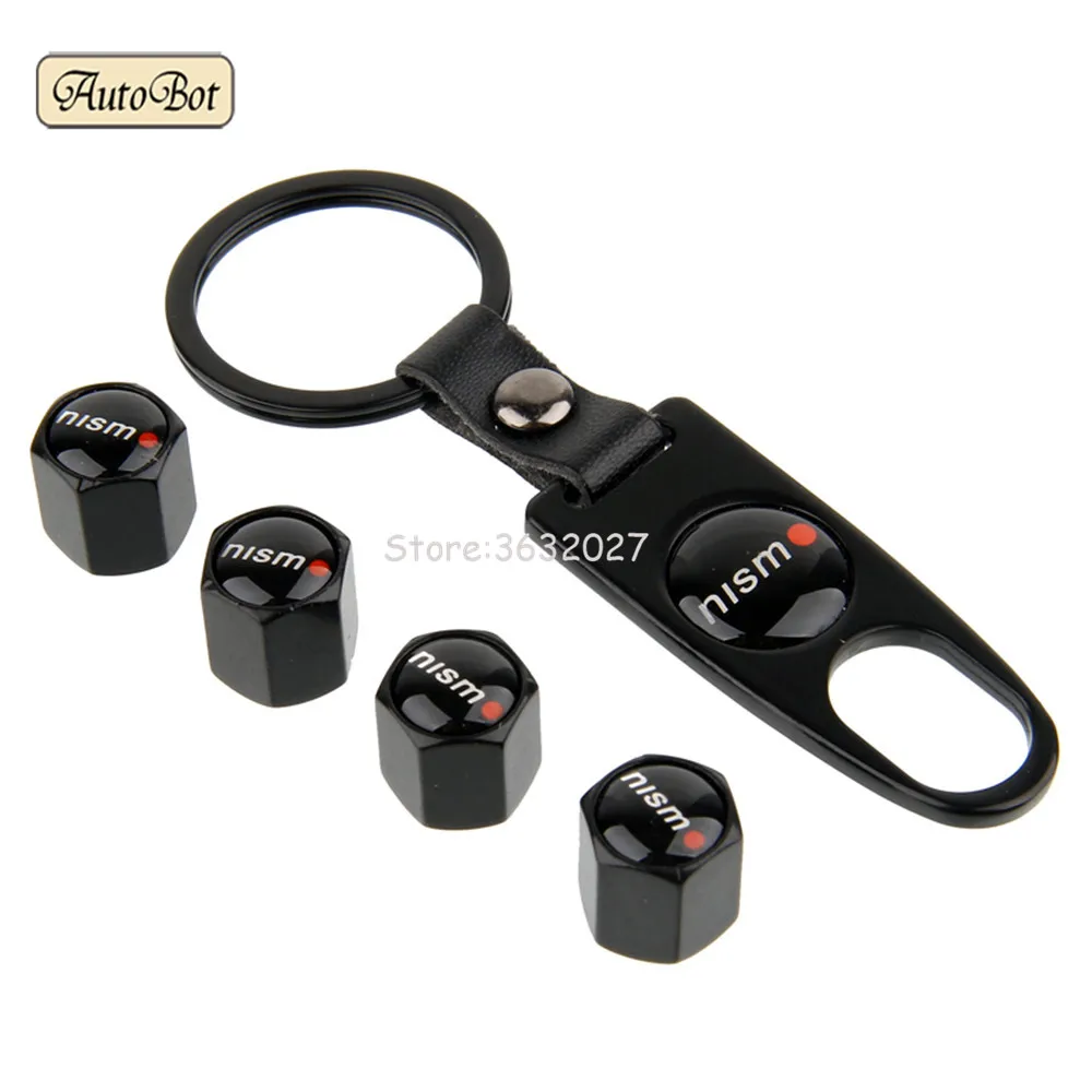 

Car Styling Wheel Tire Valve Stems Caps Cover Keychain For Nissan Nismo Logo Altima March Tiida Pathfinder Xterra Teana Sentra