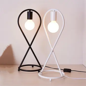 

Modern minimalist Table Lamps Fashion Bedroom Bedside Lamp Reading black and white Desk Lights for study reading Student Lamp
