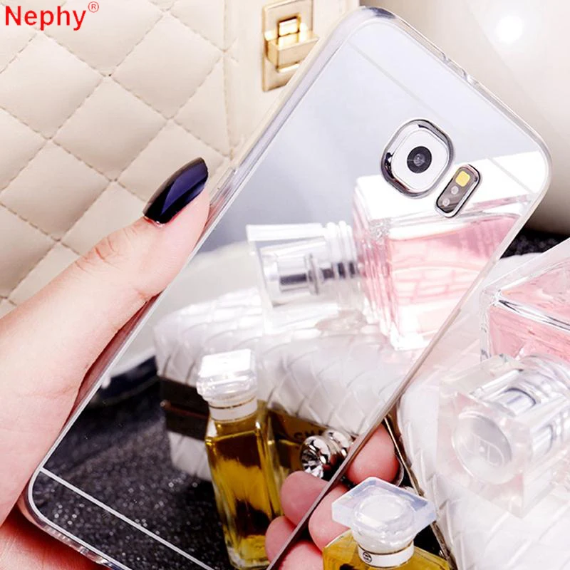 Силиконовый зеркальный чехол Nephy из ТПУ для Samsung galaxy J7 Neo Nxt J1 J3 J5 Prime A3 A5 A7 A8 2015 2016 2017