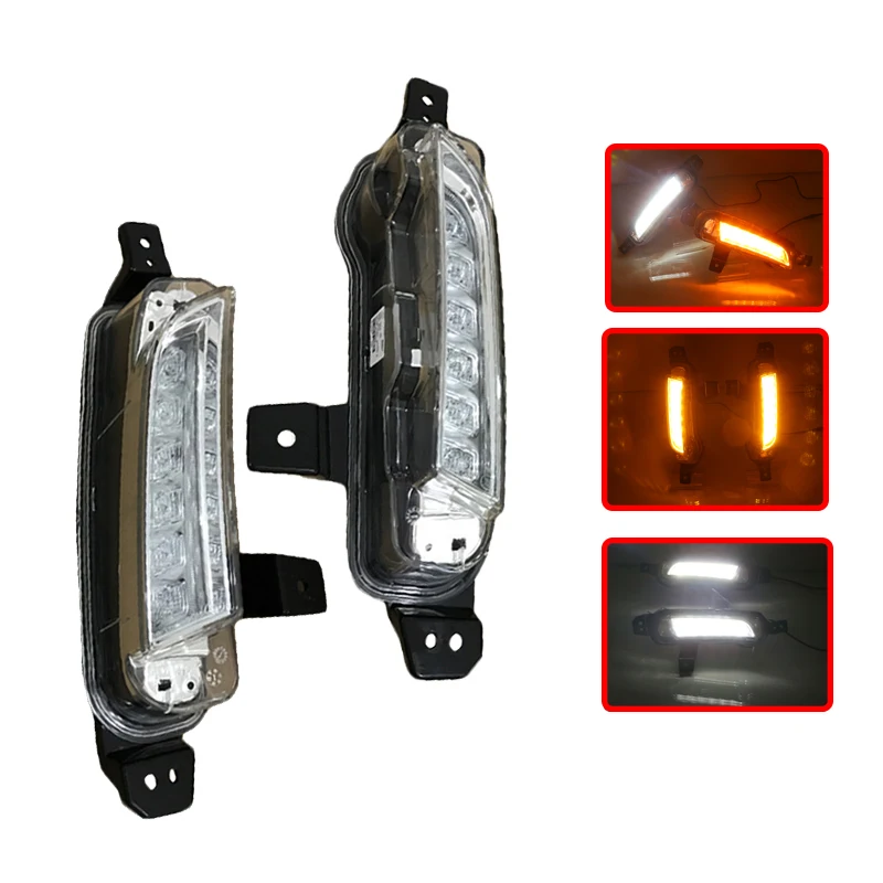 

Daytime Running Light for Suzukis Vitara 2015 2016 White DRL with fog lamp hole Left Right side Yellow Turning Signal front lamp