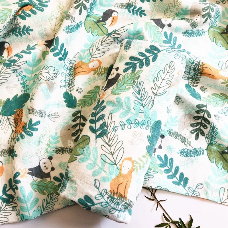 

panda 70% bamboo cotton Baby swaddle muslin blankets Newborn Blankets ins Gauze infant wrap sleepsack swaddleme bath towel
