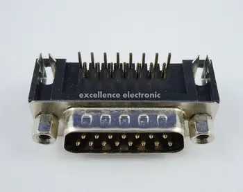 

10 Pcs D-SUB 15 Pin Male Right Angle Serial Port 90 Degrees PCB Connector 2 Rows DB15F