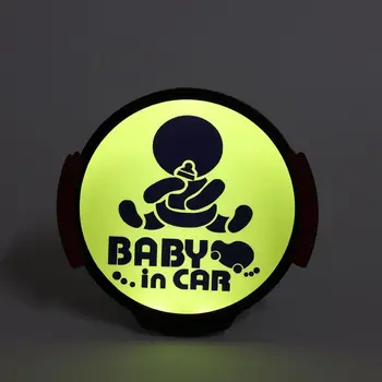 

2019 Car LED Signal Lamp Baby In Car Sticker Wireless Bright LED Flashing Sign Light