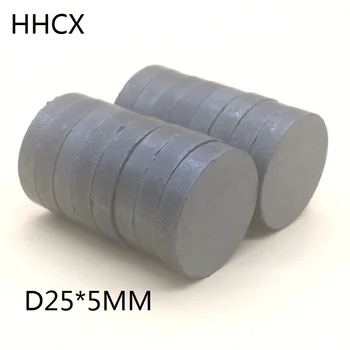 

50pcs/lot Y30 Disk Ferrite Magnet 25*5 mm Permanent magnet 25mm x 5mm Black Round Speaker 25x5 mm