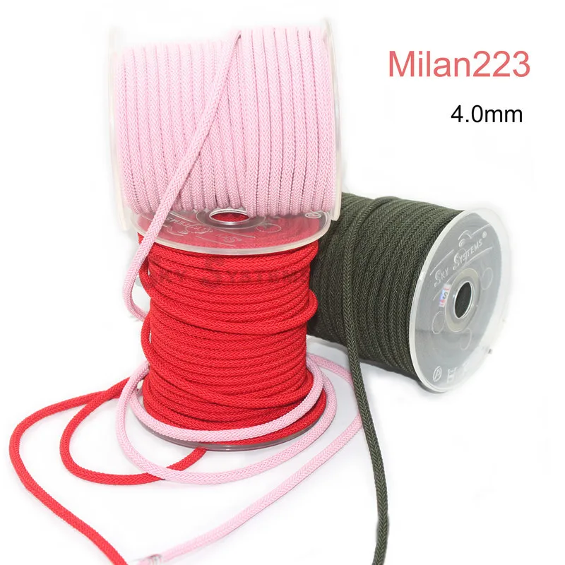 

4mm sky system 223 Milan Cord Jewelry Accessories Macrame Rope Necklace String Cords 20m/roll NO1~19