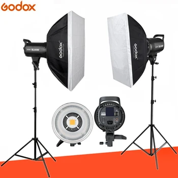 

2pcs x Godox SL-60W CRI 95+ LED Video Light Kit SL60W 5600K + 60x90cm Softbox + 2.8m Stand + Remote Controller + Reflector