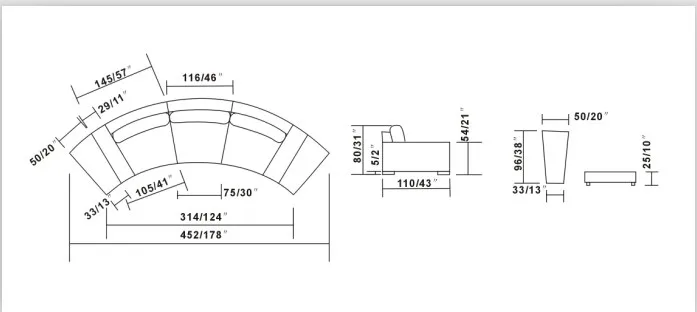 طقم أريكة على شكل قوس لأثاث غرفة المعيشة أريكة جلدية حديثة modern corner sofas design leather corner sofaleather corner sofa aliexpress