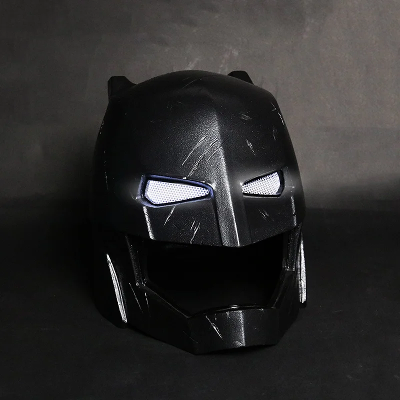Тип СВЕТОДИОДА! 600 г армированный FRP Бэтмен мех шлем Бэтмен против Супермена: Рассвет Справедливости реквизит для косплея маска Аксессуары для костюма - Цвет: LED Without Battery
