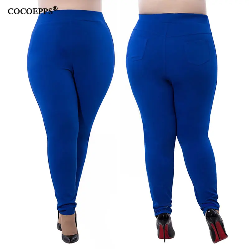 COCOEPPS Летние повседневные женские брюки размера плюс, новинка, большие размеры, одноцветные шаровары, узкие брюки с высокой талией, 4 цвета, длинные штаны 5XL 6XL