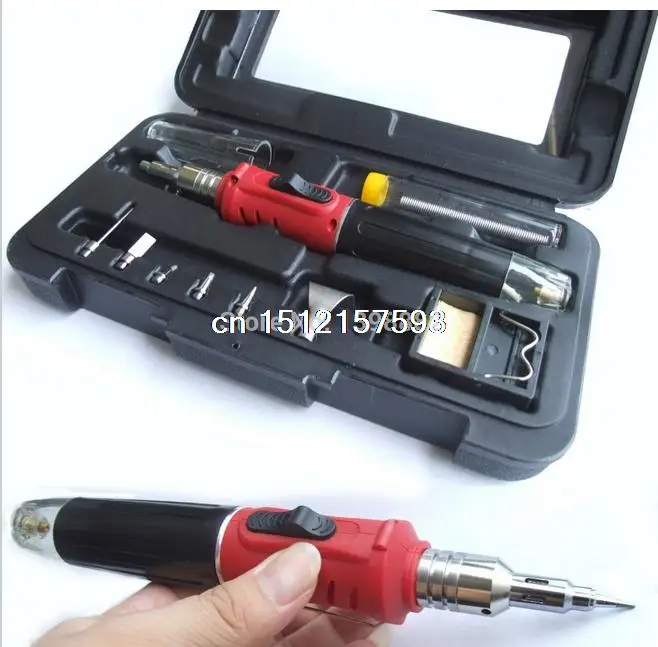 

10 in 1 Professional Butane Gas Soldering Iron Kit Welding Kit Torch HS-1115K