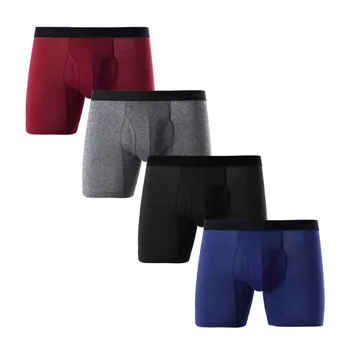 

2019 NEW Мужское нижнее белье 4pc men's solid color cotton boxer Wholesale A3