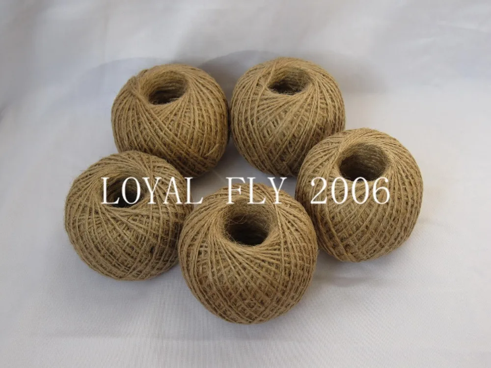 

20pcs/lot natural DIY jute twine/rope (1.5mm) 100m/ball Event Supplies Drawstring Rustic Decor Wedding Home Vintage Decoration