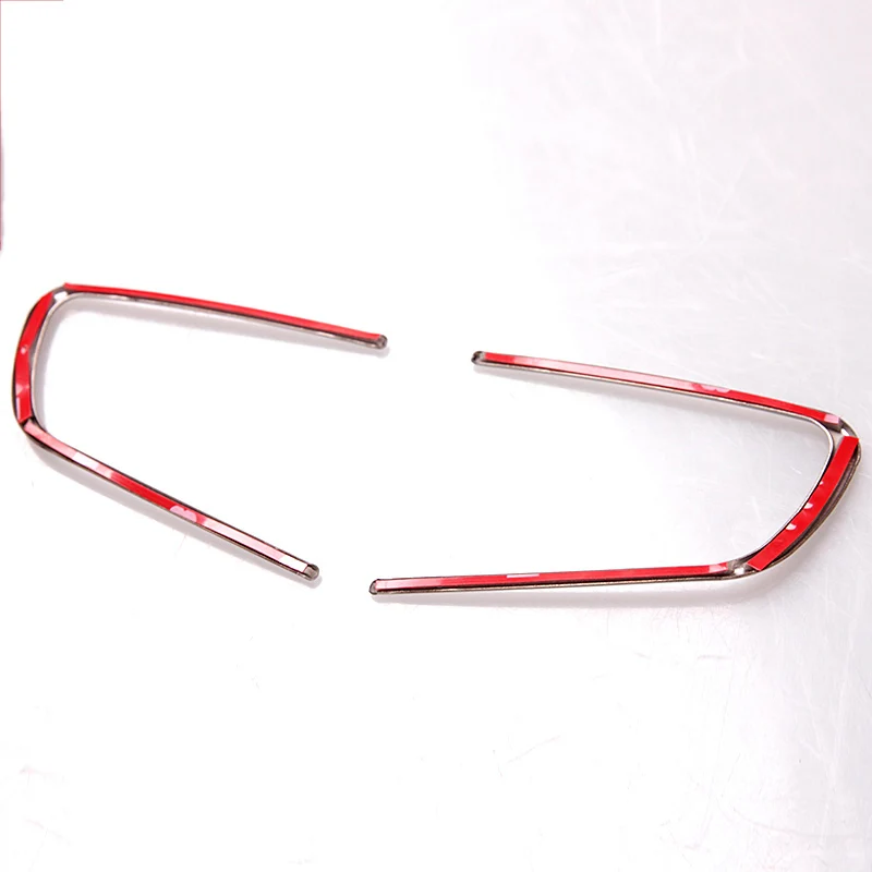 2pcs Steering Wheel Trim Cover Fit For Peugeot 508 2011-408 2014-Chrome Center Console Inner Styling Stainless Bezel