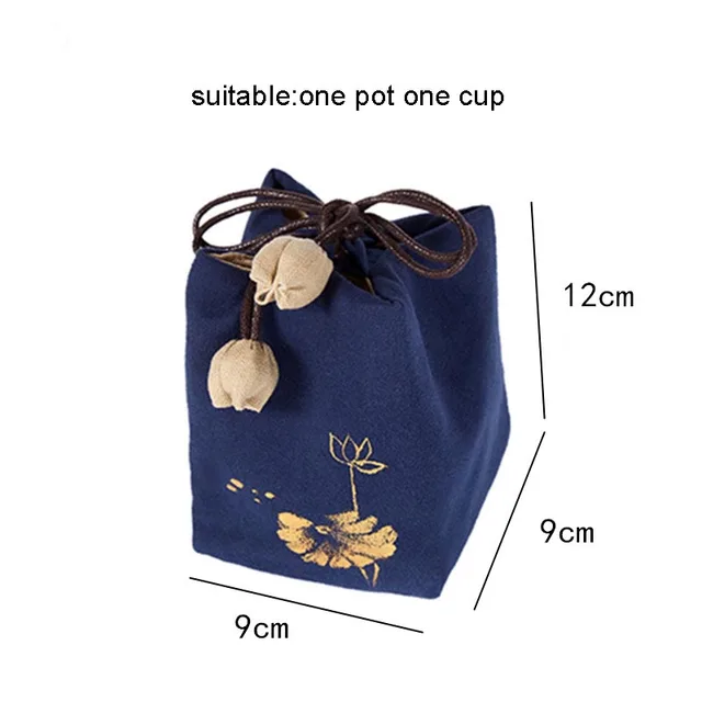 Creative Teaware Storage Bag Hand Painted Package Teacup Teapot Holder