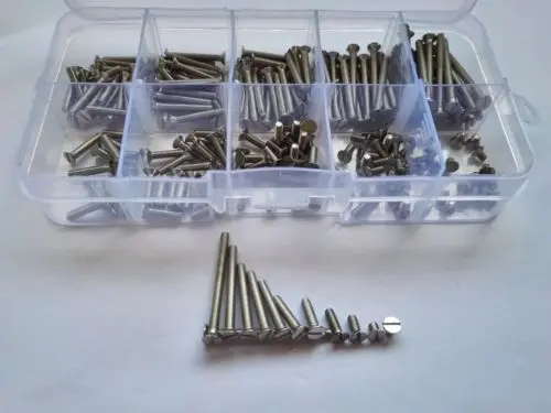 

200PCS M2.5 Slot Socket Countersunk Flat Head Screw Cross Bolt Assortment Set