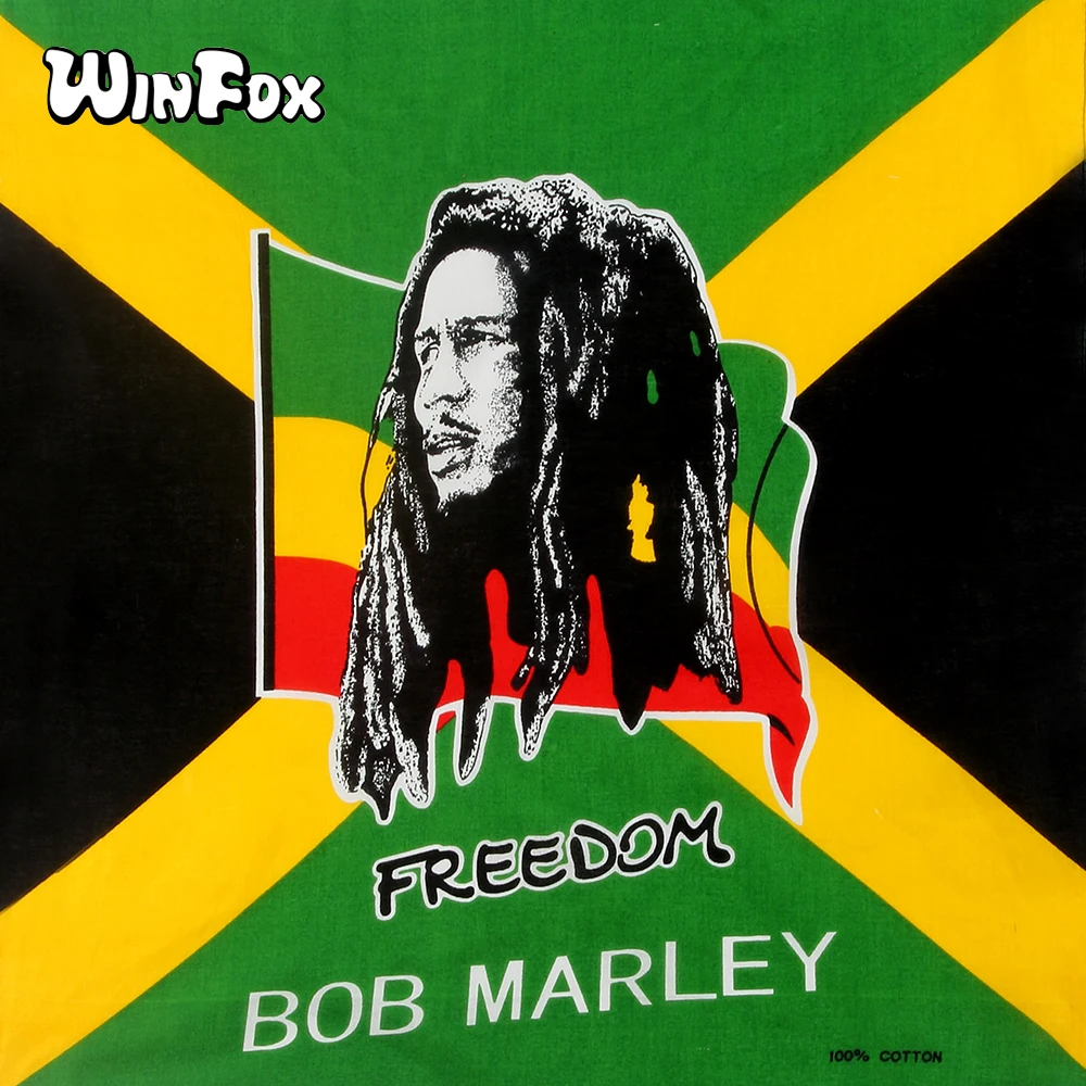 Winfox Cotton Jamaica Flag Hip Hop Reggae Style Bob Marley Freedom