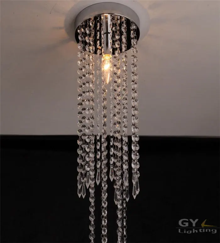 Mini Modern LED Ceiling Light lustres Fixture Long Crystal drop Lamp lustre Light fitting LED for