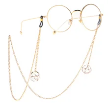 1 шт. хрустальные солнцезащитные очки ремешок ожерелье очки с цепочкой шнур металлический корпус жемчужная цепочка для очков аксессуары для очков