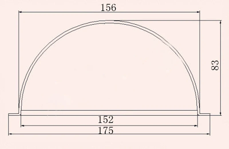 Мм 175x83 мм CCTV купольная камера прозрачный цвет акриловый корпус 6,2 дюймов полу-круговая камера чехол высокого качества водостойкий защитный чехол