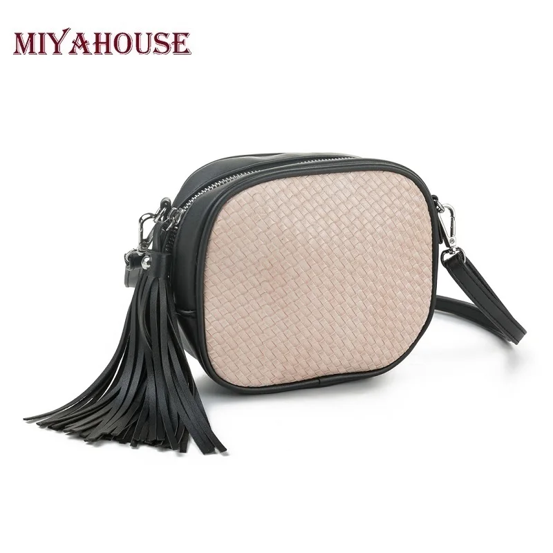 

2019 New Vintage PU Leather Tassel Shoulder Bags Women Fashion Tote Bag Small Messenger Bag For Women Crossbody Bags