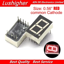5 шт. 7 сегментов 0,56 дюймов общий катод 1 бит цифровой трубки 0,5" дюймов 0.56in. Красный светодиодный дисплей цифровой светодиодный