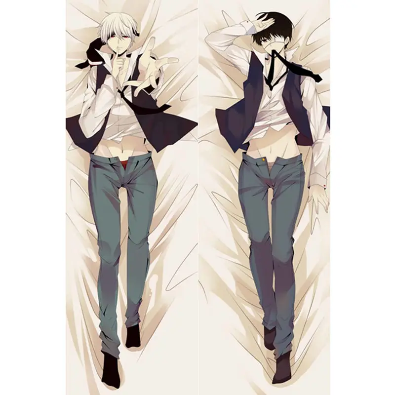 Аниме Токийский вурдалак наволочки kaneki ken маска Touka Dakimakura Чехол cool boy 3D двустороннее постельное белье обнимающий тело Чехол для подушки - Цвет: Polyester