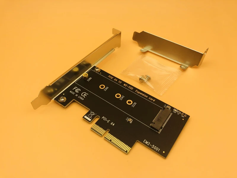 M.2 NVMe SSD-PCIe 어댑터 카드, M 키 소켓 지원, PCI 익스프레스 3.0x4 2230 2242 2260 2280 사이즈, M.2 SSD 풀 스피드 라이저 카드
