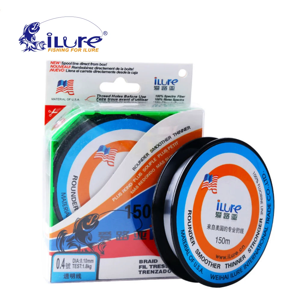 Ilure 150 м фторуглеродная леска прозрачная карповая проволока для ловли карпа 0 4 #/0 10