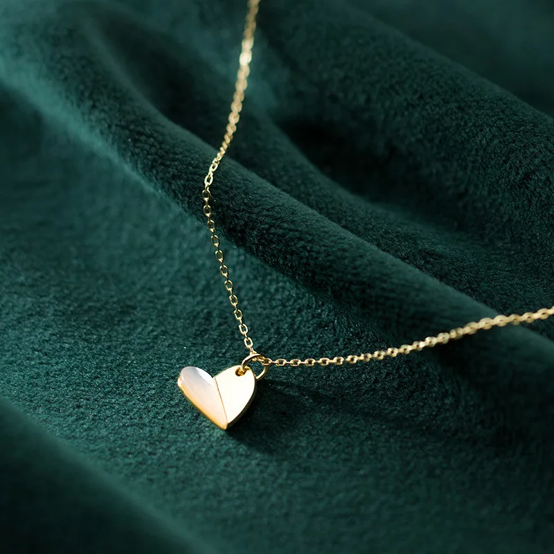 

Heart shape Pendants 925 Silver Necklace Choker Kolye Vintage Best Friend Bijoux Femme Collier bohemian Necklace Women Jewelry