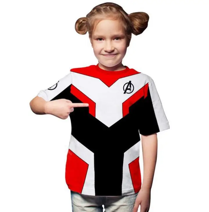 The Avengers 4 Endgame Quantum Realm Kids Hoodies 3D printing Short sleeve Cosplay children Up Hooded boy girls Costume Jacket