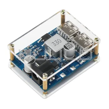 

Power Supply Module DC 9V~36V to 5.2V 5A 25W USB Charging Module/ 2 USB Ports Output Adapter/Charger for both Android and iphone