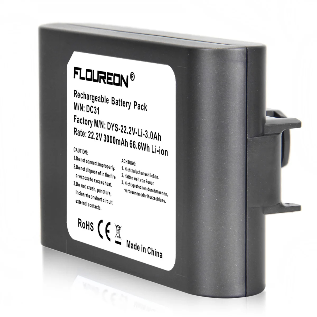 Floureon 22,2 V 3000 mAh(подходит только Тип) Батарея для Dyson DC31 DC34 DC35 DC44 DC45 серии беспроводной пылесос литий-ионный