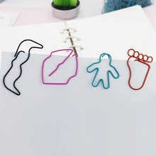 30 шт./кор. губ усов людей зажим закладки канцелярские принадлежности прекрасная форма ног металл закладки тела Бумага зажим H0090