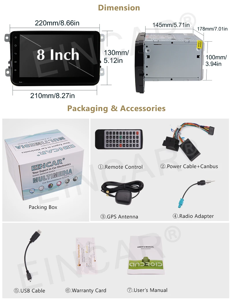 Perfect for Volkswagen Android 6.0 Car Stereo with GPS Navigation 8