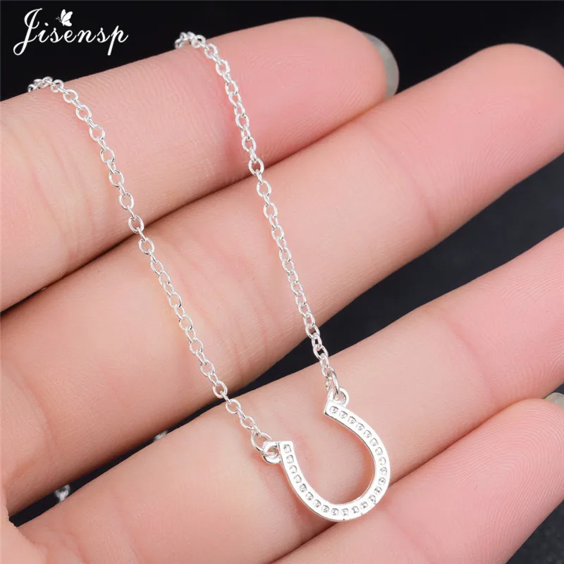 

Jisensp 2019 Lucky Horseshoe Pendant Necklace for Women Jewelry Horse Necklace Choker Animal Necklaces & Pendants bijoux