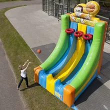 Надувной баскетбольный обруч для развлечений/наружные двойные баскетбольные обручи надувные баскетбольные игры