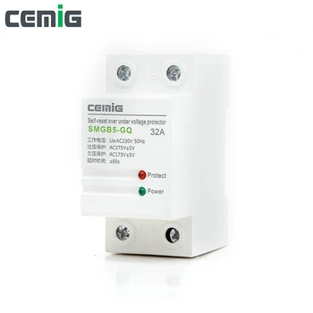 

Cemig Automatic Recovery Reconnect Over Voltage And Under Voltage Protective Device Protection Relay SMGB5-GQ 2P