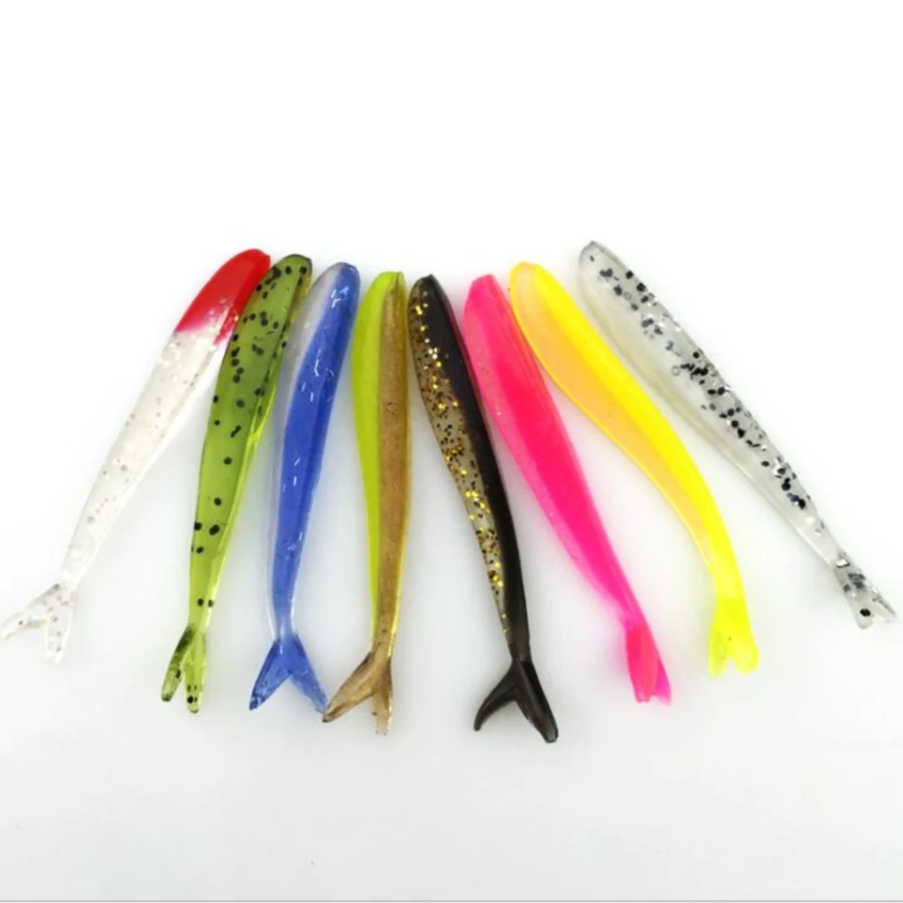 

Gorgons 10pcs/bag rubber lure Artificial bait fishing accessories black minnow silicone fishing lure soft lure